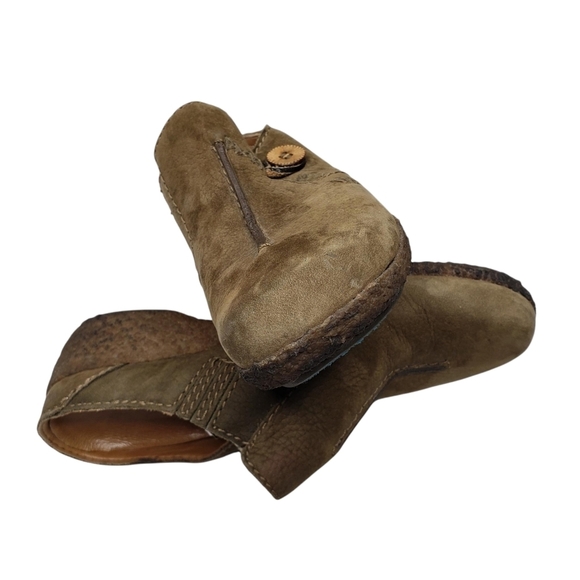 Timberland | Comforia Brown Leather Crepe Sole Slip On Clogs Mules Women's 7 - Picture 7 of 12